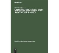 Untersuchungen Zur Syntax Des Hindi