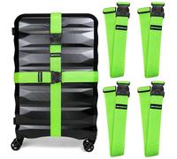 Untethered Lot de 4 Sangles de Bagage | Ceintures pour Garder Votre Valise en sécurité Pendant Les Voyages, Accessoire de qualité supérieure pour Fermeture de Sac de Voyage
