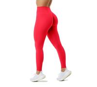 Unthewe Legging de gym taille haute pour femme - Pantalon de yoga athlétique doux et soyeux, #1 Rouge Salsa, Taille M