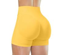 Unthewe Short d’entraînement sans couture pour femmes, taille haute, effet gainant, short de yoga, Taille M