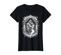 Until Death Eternal Devotion Gothic Squelette Maiden Embrace T-Shirt Graphique avec Valeur, Femme, Noir, XL