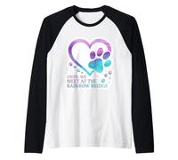 Until We Meet Rainbow Bridge Memorial Chien Chat Patte Propriétaire Manche Raglan