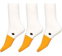 Untitled Goose Game Socks, La nouveauté drôle Goose Game Sock Casual Cottton Respirant Cartoon Belle Chaussette Antidérapante Unisexe (3 pairs)