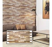Untitled Lot de 10 panneaux muraux 3D en PVC - Aspect bois - Chêne néerlandais - 5 m² - Pour salon, cuisine et salle de bain - Montage facile