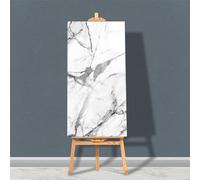 Untitled Lot de 8 panneaux muraux autocollants aspect marbre 01 blanc | Résistant à l'humidité | 1,44 m² | PVC de qualité supérieure | Pour cuisine, salle de bain et salon