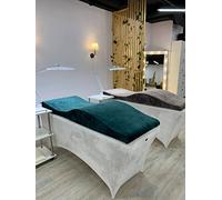 Untitled Matelas per Table de Massage, Memory Foam Mattress À Vagues, Incurvées, pour Salon de beauté, Extension de Cils, Lit de Tatouage, 180x60 cm - Vert Foncé