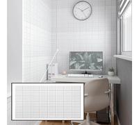Untitled Panneaux muraux 3D en PVC - Aspect carrelage - Pôle Nord - 20 panneaux - 10 m² - Pour salon, cuisine et salle de bain - Montage facile