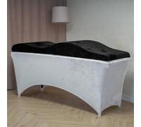 Untitled Wave Matelas Anatomique en Mousse à mémoire de Forme - 180x60 cm - Table de Massage - Coussin - Extension de Cils - Noir