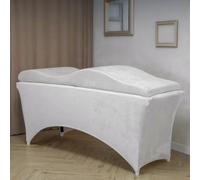 Untitled Wave Matelas Anatomique en Mousse à mémoire de Forme - 190x70 cm - Table de Massage - Coussin - Extension de Cils - Crème