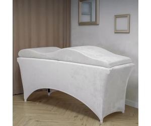 Untitled Wave Matelas Anatomique en Mousse à mémoire de Forme - 190x70 cm - Table de Massage - Coussin - Extension de Cils - Crème