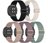 UNUJIX Lot de 5 bracelets de rechange en nylon élastique pour Polar ignite/ignite 2/ignite 3, tissu extensible de rechange, pour Polar Unite/Pacer, homme et femme, adjustable (120 à 205 mm), Nylon, No