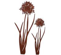 UNUS Agapantus Lot de 2 piquets de jardin aspect rouille pour jardin, terrasse, balcon, pot de fleurs