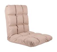 UNUS Chaise de Sol Coussin d'assise avec Dossier réglable Beige | idéal comme Chaise de méditation, Chaise de Lecture ou Chaise de Stade