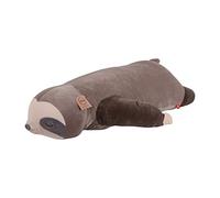 UNUS Coussin décoratif en Forme Paresseux, Oreiller en Peluche, 100 cm | idéal pour positionnement latéral, Gris