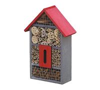 UNUS Hôtel à insectes de jardin en bois - Maison à insectes et nid pour bourdons, abeilles sauvages, coccinelles, papillons, chrysopides verts et autres insectes - Rouge avec FSC ® Mix Credit
