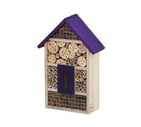 UNUS Hôtel à insectes de jardin en bois violet - Maison à insectes et nid de nidification pour bourdons, abeilles sauvages, coccinelles, papillons, chrysopides verts et autres insectes FSC ® Mix