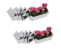 UNUS Jardinière avec suspension Set Bac à fleurs Compatible avec les palettes européennes pour fleurs, herbes et fruits 12 pièces 38 cm