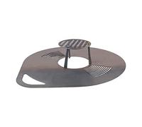 UNUS Plaque de grillage ronde, plaque de Barbecue en acier, plancha à grillades, plat de cuisson diamètre 80cm