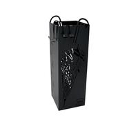 UNUS Porte-parapluie, bac récupérateur d'eau, 4 crochets, 15,7 x 15,7 x 49 cm, noir