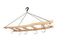 UNUS Porte-vêtements en bois suspendu 120 cm de long, naturel