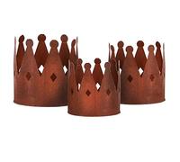 UNUS RM E-Commerce Lot de 3 Couronnes décoratives, Décor extérieur, Décoration de Jardin 13x13cm, 15x15cm, 17x17cm