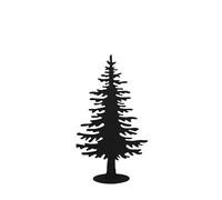 UNUS Sapin de Noël en métal noir - Décoration de sapin de Noël pour l'intérieur et l'extérieur - Petit