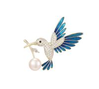 UNVAK Broche en forme d'animal pour femmes et filles - Plaqué or 18 carats - Broche en forme d'animal avec strass - Bijoux pour Thanksgiving, anniversaire, mariage, cadeau pour maman, épouse, Cuivre