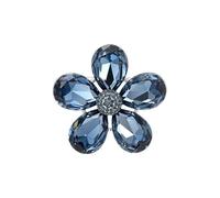 UNVAK Broche en forme de fleur - Broche fleur en strass plaqué or 18 carats - Cadeau de Thanksgiving, d'anniversaire, de mariage pour maman, épouse, Cuivre, Strass et perle