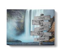 Unvio Tableau Personnalisé Famille Cascade pour Décoration Murale de Salon | Idée de Cadeau Personnalisé Femme ou Homme | Cadre Personnalisé pour Anniversaire | Objet Personnalisé avec Prénom