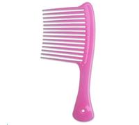 UNVOJL Peigne à dents longues pour cheveux bouclés, mouillés, ondulés et épais - Manche de râteau de perruque (rose)