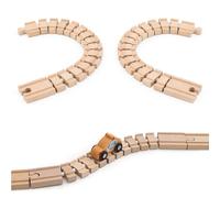 Unvtap Lot de 2 connecteurs flexibles pour rail en bois - Compatible avec Brio et autres systèmes de chemin de fer en bois courants