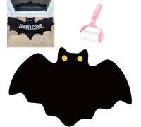 Unwelcome Bat Door Mat,Bat Shaped Non-Slip Coir Rug Mats,Gothic Halloween Door Mat for Front Porch Or Indoor Use,Funny Housewarming Gift for New Home,Bathroom,Bedroom and Kitchen