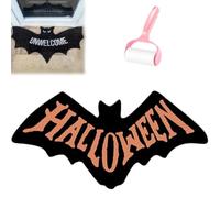 Unwelcome Bat Door Mat,Bat Shaped Non-Slip Coir Rug Mats,Gothic Halloween Door Mat for Front Porch Or Indoor Use,Funny Housewarming Gift for New Home,Bathroom,Bedroom and Kitchen