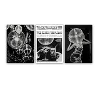 UNXIS Lot de 3 affiches d'esthétique musicale vintage tendance noir et blanc - Décoration murale pour salon, bar - 30,5 x 40,6 cm - Sans cadre