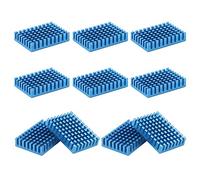 Unxuey Lot de 10 dissipateurs de chaleur en aluminium Bleu 4 x 2,8 x 0,8 cm