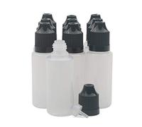 Unxuey Lot de 10 flacons compte-gouttes en plastique - Sans danger pour les enfants - 20 ml - Pour liquide oculaire - Rechargeables et portables