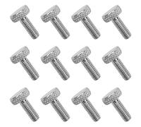 Unxuey Lot de 12 vis d'accordage fines M4 filetées pour guitare électrique - Système de trémolo à double secouage - Argenté