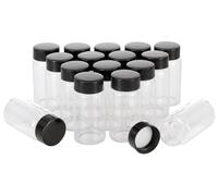 Unxuey Lot de 16 flacons en verre transparent portable de 25 ml avec bouchon à vis