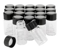 Unxuey Lot de 20 flacons en verre avec bouchon Transparent Transparent 3 ml