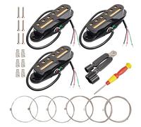 Unxuey Lot de 3 micros à bobine unique pour guitare de style ST Noir 48/50/52 mm