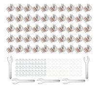 Unxuey Lot de 50 potentiomètres audio avec manche long fendu A250K OHM de rechange pour guitare électrique