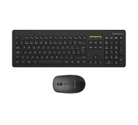 UNYKAch Kit Clavier et Souris sans Fil MK212 Pro Slim 105 Touches à Membrane, Langue Portugaise, USB sans Fil 2,4 GHz, 1600 dpi, Silencieux, Ergonomique, Windows, Mac, Android, Linux