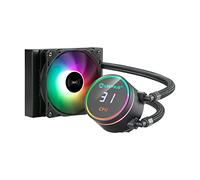 UNYKAch Refroidissement Liquide CPU AQUASTORM Black 120 Pompe silencieuse, Affichage pour contrôler la température du processeur et Un Ventilateur RVB avec capteur PWM