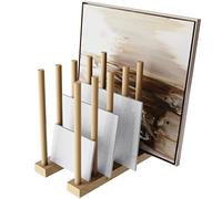 UNZERO Étagère de rangement en bois pour tableaux de toile, panneau, cadre, planche à dessin, imprimés, bloc de papier, plaque arrière (21,1 cm P x 38,1 cm l x 34,8 cm H)