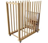 UNZERO Étagère de rangement pour toile d'art, étagère de rangement pour toiles d'art, étagère de rangement d'art avec poignée et roulettes pour planche à dessin, panneau, bloc de papier pour studios