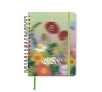 UO Bloom Agenda scolaire semainier commençant en septembre 2026 et se terminant en août 2027, couverture rigide, comprend 134 autocollants, élastique, marqueur de règle et ruban inscriptible, vert