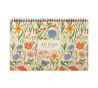 UO Planificateur hebdomadaire - Fleurs, jours non numérotés, 60 pages, papier de qualité 90 g, 280 x 180 mm