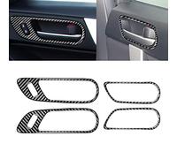 UOADA Lot de 4 autocollants en fibre de carbone pour poignée de porte, poignée de porte, autocollants 3D pour intérieur compatible avec Mazda 3 Axela 2010-2013 Mazda 3, poignées de porte