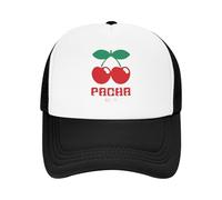 UOARQAUJ Bienvenue à Pacha Ibiza Vacances Cerise Espagnol Running Mesh Casquette de Baseball Femmes Hommes Plage Trucker Hat 2024 Nouveaux Chapeaux de Danse De Rue