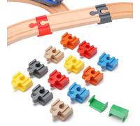 UOCAI 12 adaptateurs pour Rails en Bois et Duplo pour ponts de Chemin de Fer en Bois créatifs Accessoires de Chemin de Fer en Bois de qualité supérieure